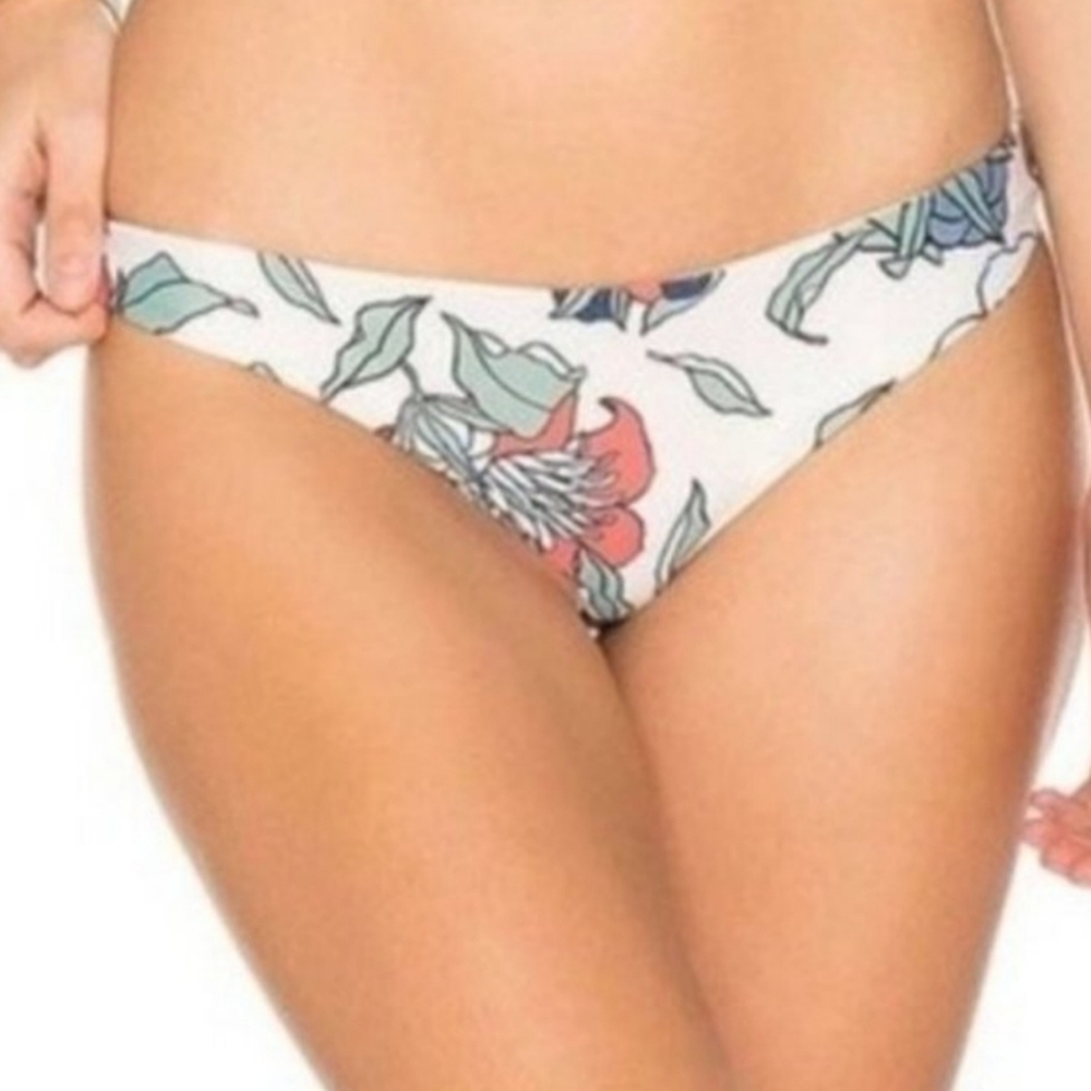 Tavik Ali Emma Floral Tapioca Minimal Coverage Bikini Bottoms